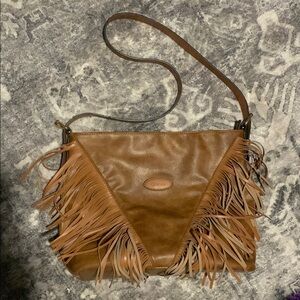 Oukupa Brown Fringe Leather Bag